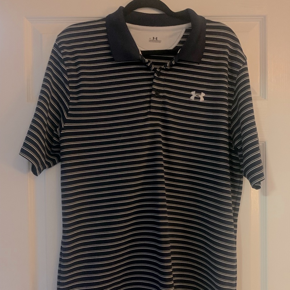 Men’s nylon under at our navy striped shirt